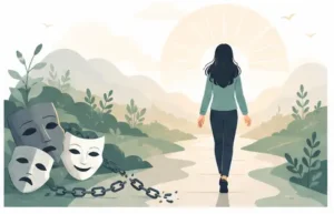 Recovering from People Pleasing Personality by choosing self-worth illustration