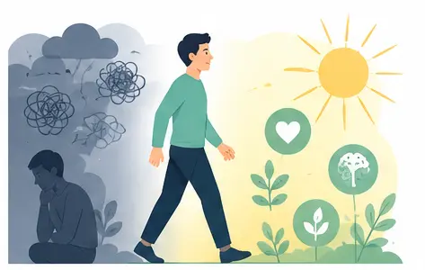 Building positive personality traits psychology illustration