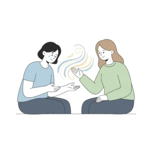 Catharsis in daily life sharing feelings illustration