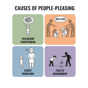 Causes of people-pleasing personality development