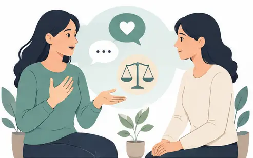 Learning healthy communication after People Pleasing Personality illustration