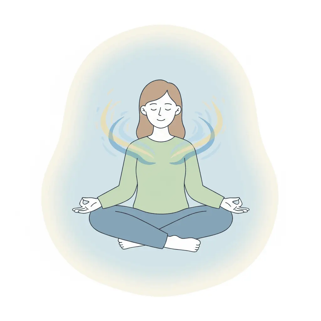 Inner peace after catharsis emotional release