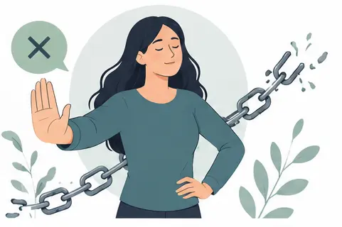Building healthy boundaries after People Pleasing Personality illustration