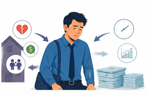 Illustration showing how personal stress contributes to Anger Issues at Work and emotional exhaustion