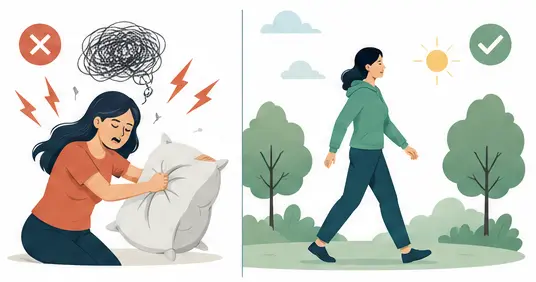 Healthy emotional release versus aggressive venting psychology illustration