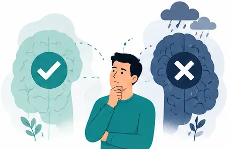 Negative personality traits explained with psychology based vector illustration