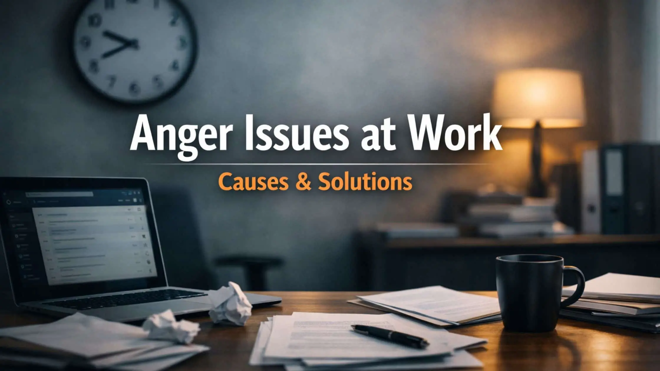 Anger issues at work caused by stress and workplace pressure
