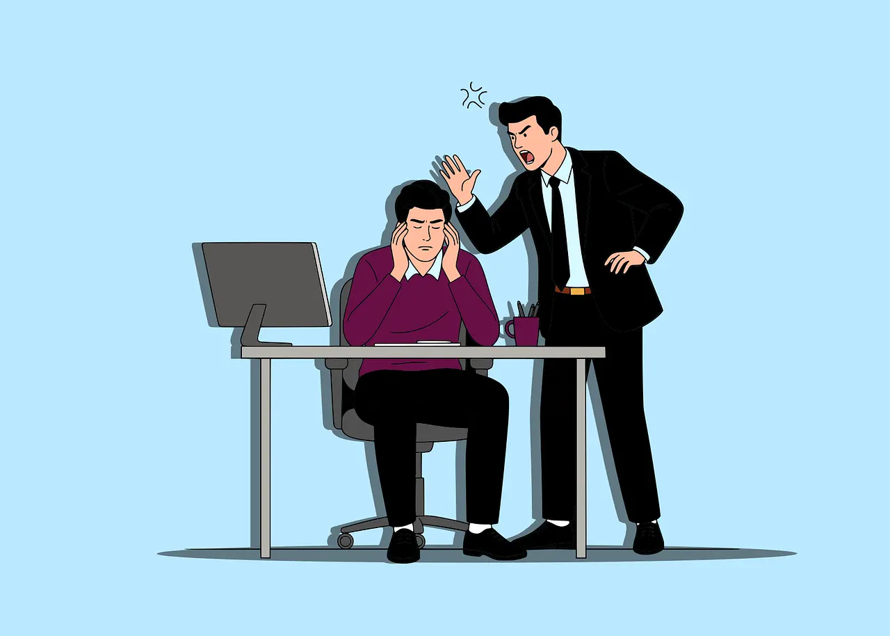 Employee facing anger issues at work after being scolded by boss