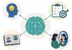Components of self schema including beliefs expectations memories and self perception