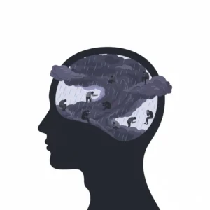 Psychology illustration showing how fear of judgment impacts mental health