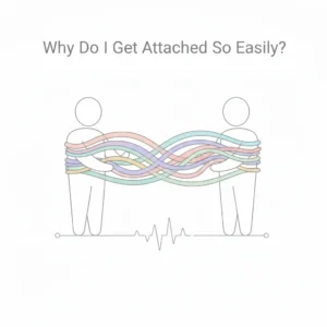 why do I get attached so easily psychology concept illustration