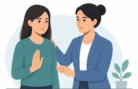 Standing up to workplace bullying vector illustration