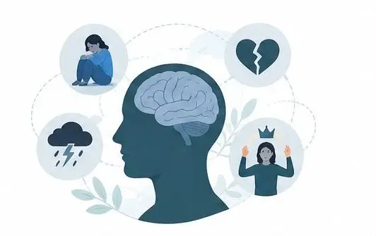 Psychology behind workplace bullying vector illustration