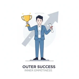 Feeling empty after success emotional numbness illustration