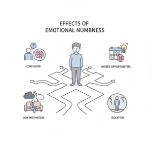 Effects of emotional numbness on motivation and life