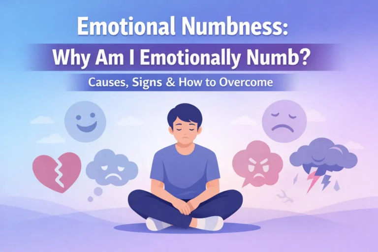 What is emotional numbness concept illustration