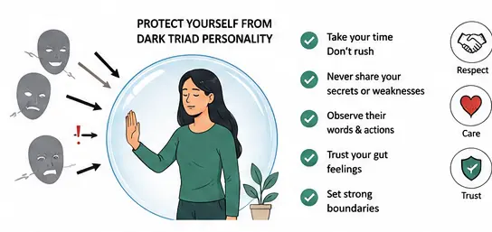 Psychology vector illustration showing emotional boundaries and self protection from toxic personalities