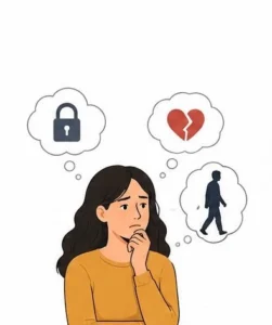 Person worrying about rejection and abandonment which causes them to push people away before getting hurt