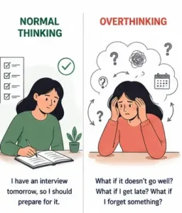 How to stop overthinking by understanding the difference between normal thinking and overthinking