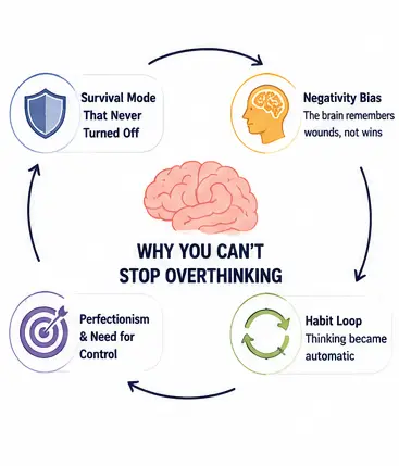 How to stop overthinking by understanding the psychology behind repetitive thought loops