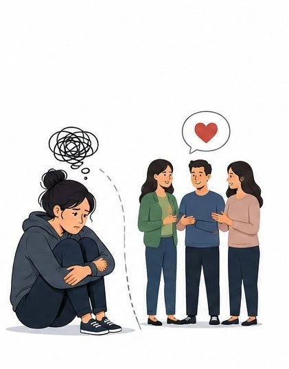 Person wanting friendship but feeling scared of emotional connection and choosing to push people away