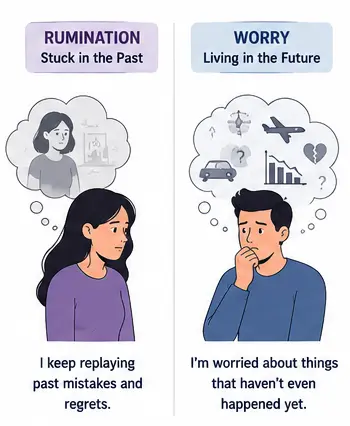 How to stop overthinking by identifying rumination and worry patterns