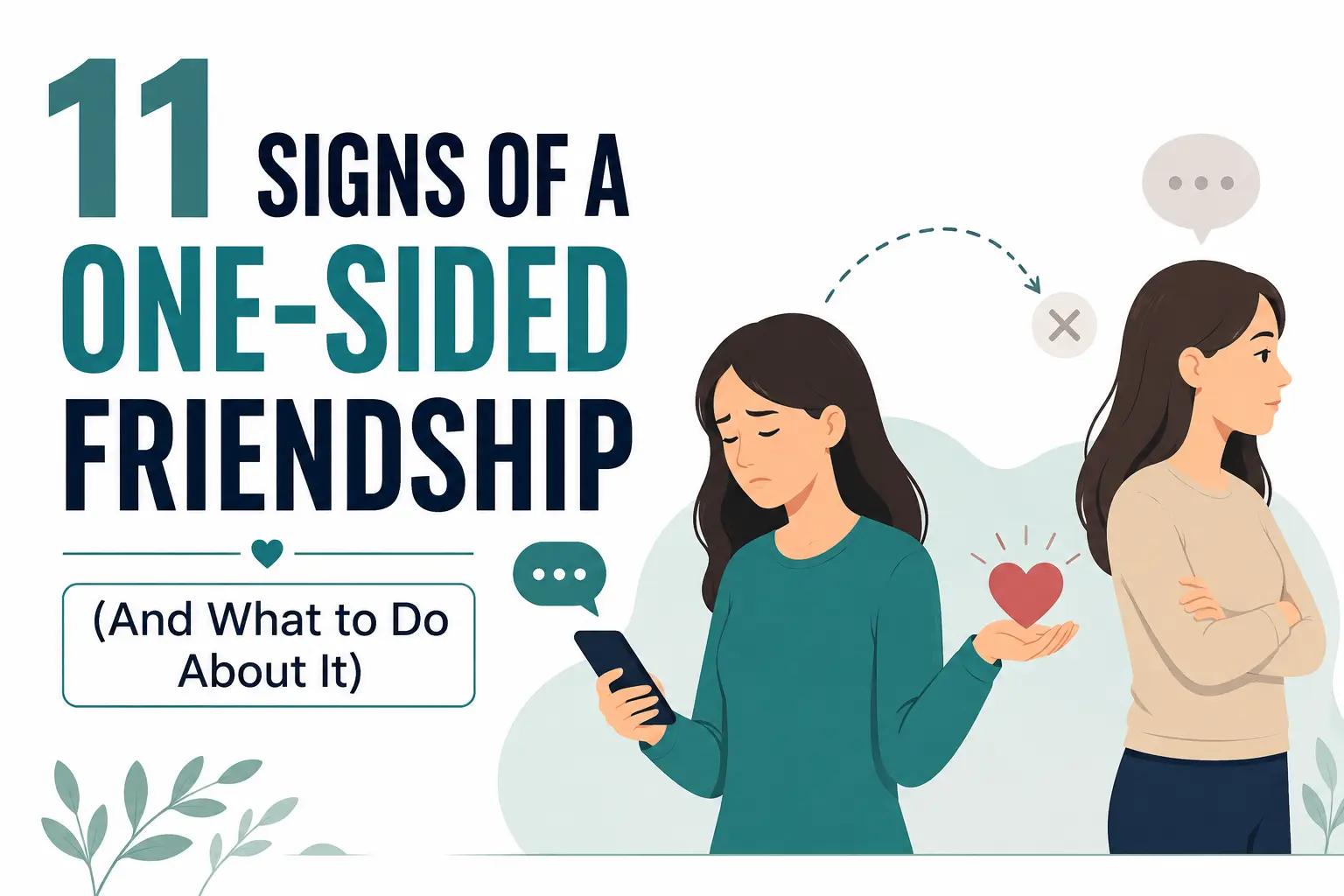 11 Signs of a One Sided Friendship And What to Do About It Psychology Guide