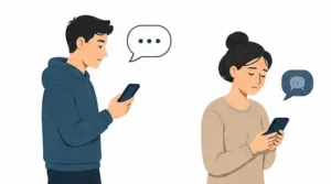 One-sided friendship signs showing one friend constantly sending messages first