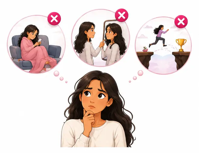 Psychology-inspired illustration showing common mistakes that stop people from becoming mentally strong and emotionally resilient.