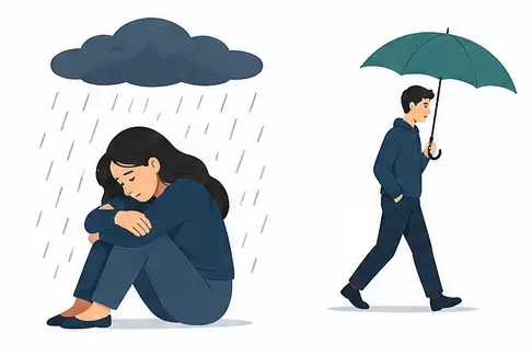 Illustration showing a convenience friendship where someone only reaches out when they need help