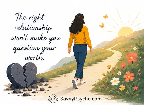 Inspirational psychology illustration representing healing after an emotionally unavailable relationship.