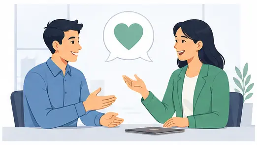 Healthy workplace communication after passive aggressive behavior vector illustration