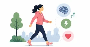 Walking outdoors to become mentally strong and improve emotional well-being through daily movement