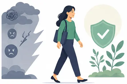 Protecting mental health from passive aggressive behavior illustration