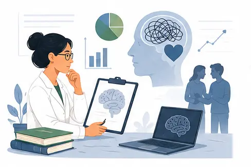Psychology research illustration explaining emotional unavailability and relationship behavior.