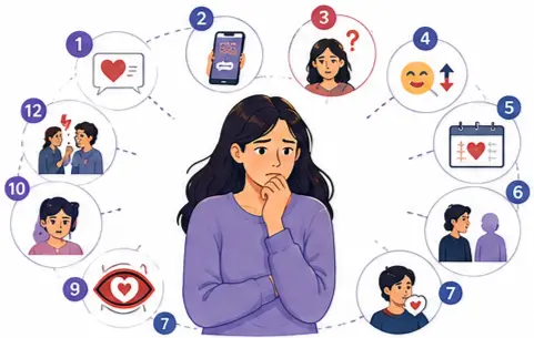 12 signs of anxious attachment shown through relationship thoughts and behaviors