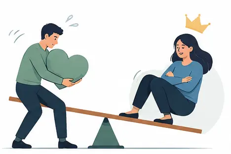 Codependency in relationships psychology illustration showing childhood emotional patterns and trauma
